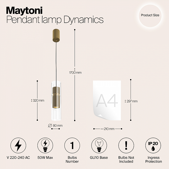 Светильник Maytoni MOD326PL-01MG